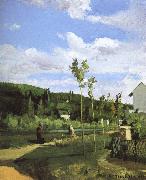 Camille Pissarro Walking along the village France oil painting artist